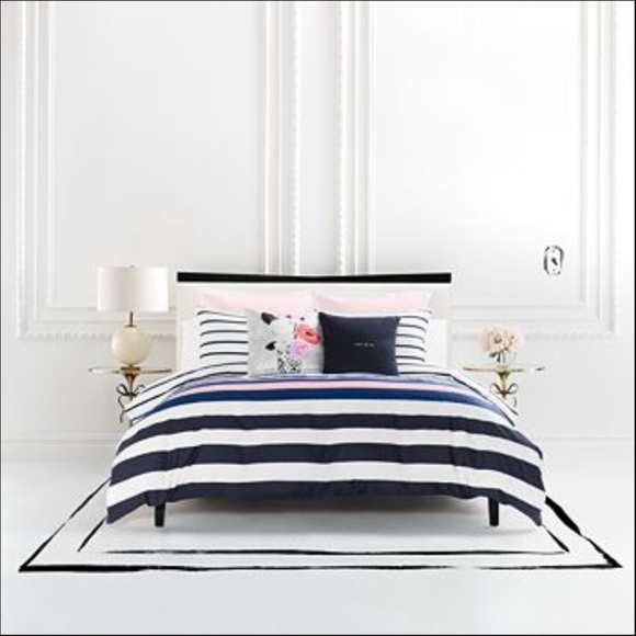 Kate Spade Gray White Standard 2 Pillow Covers Case - Picture 1 of 7